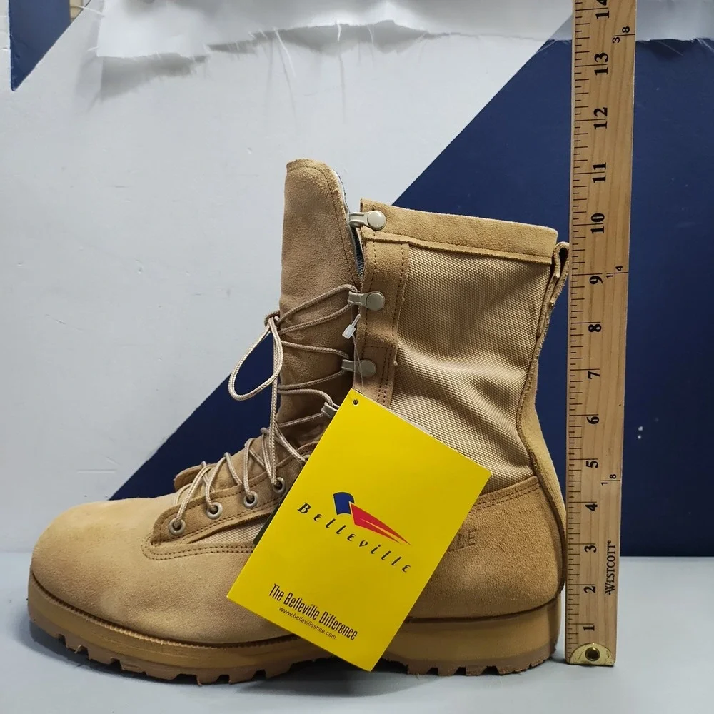Belleville Infantry Military Combat Boots Mens Size 13W Tan Gore-Tex Waterproof